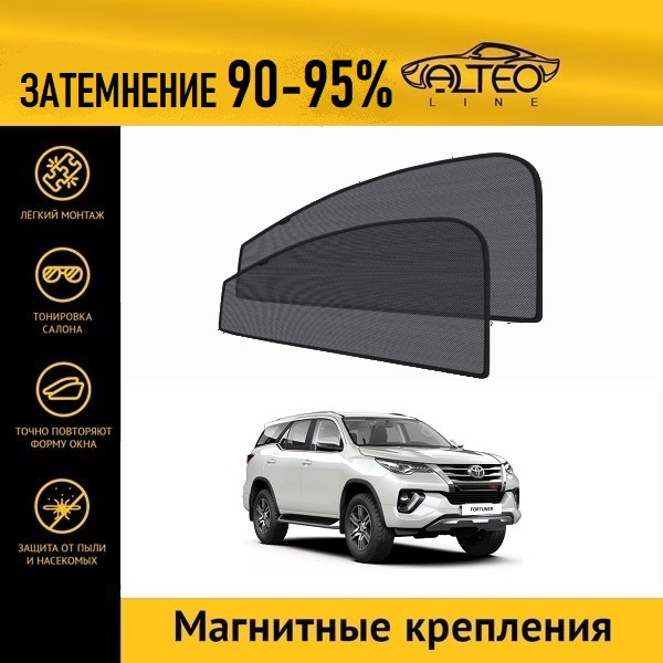

Автошторки ALTEO на Toyota Fortuner 2 рестайлинг (2020-н.в.)