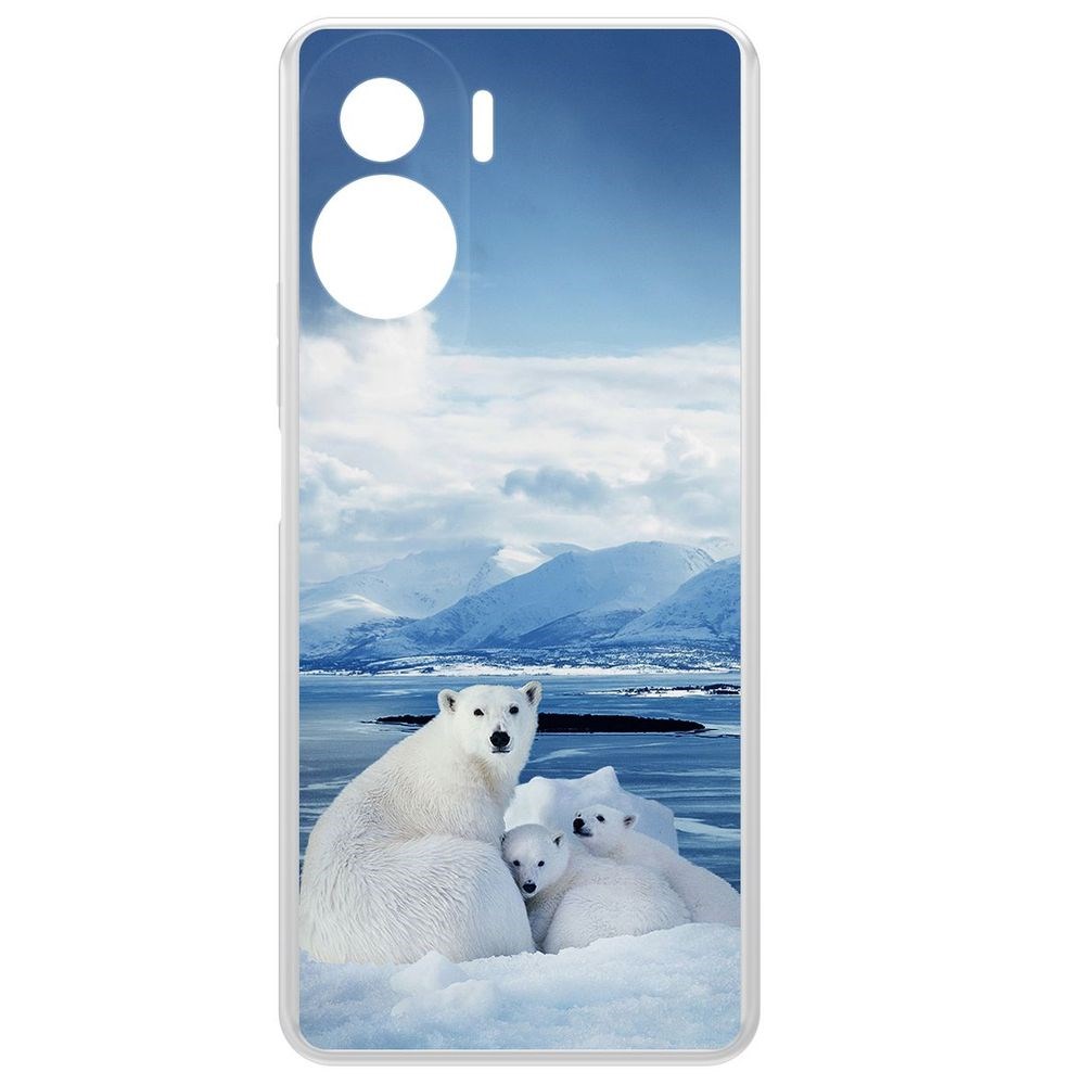 

Чехол-накладка Krutoff Clear Case Полярные медведи для Honor X50i, Прозрачный