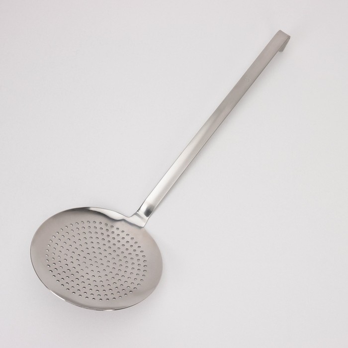 Шумовка цельнотянутая, 64×20 см, толщина 3 мм, 304 марка стали, цвет серебряный