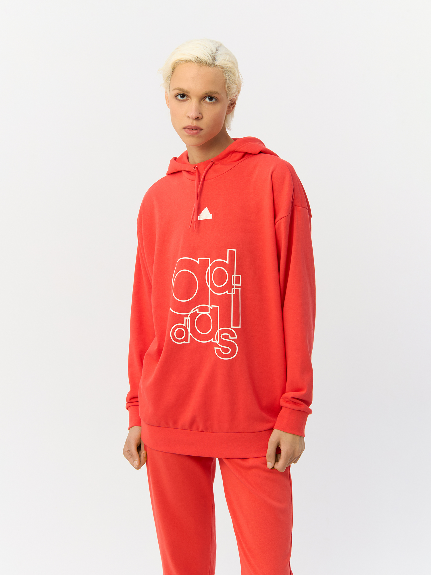 Худи женское Adidas French Terry Hooded Sweatshirt IS4302 красное L 5938₽