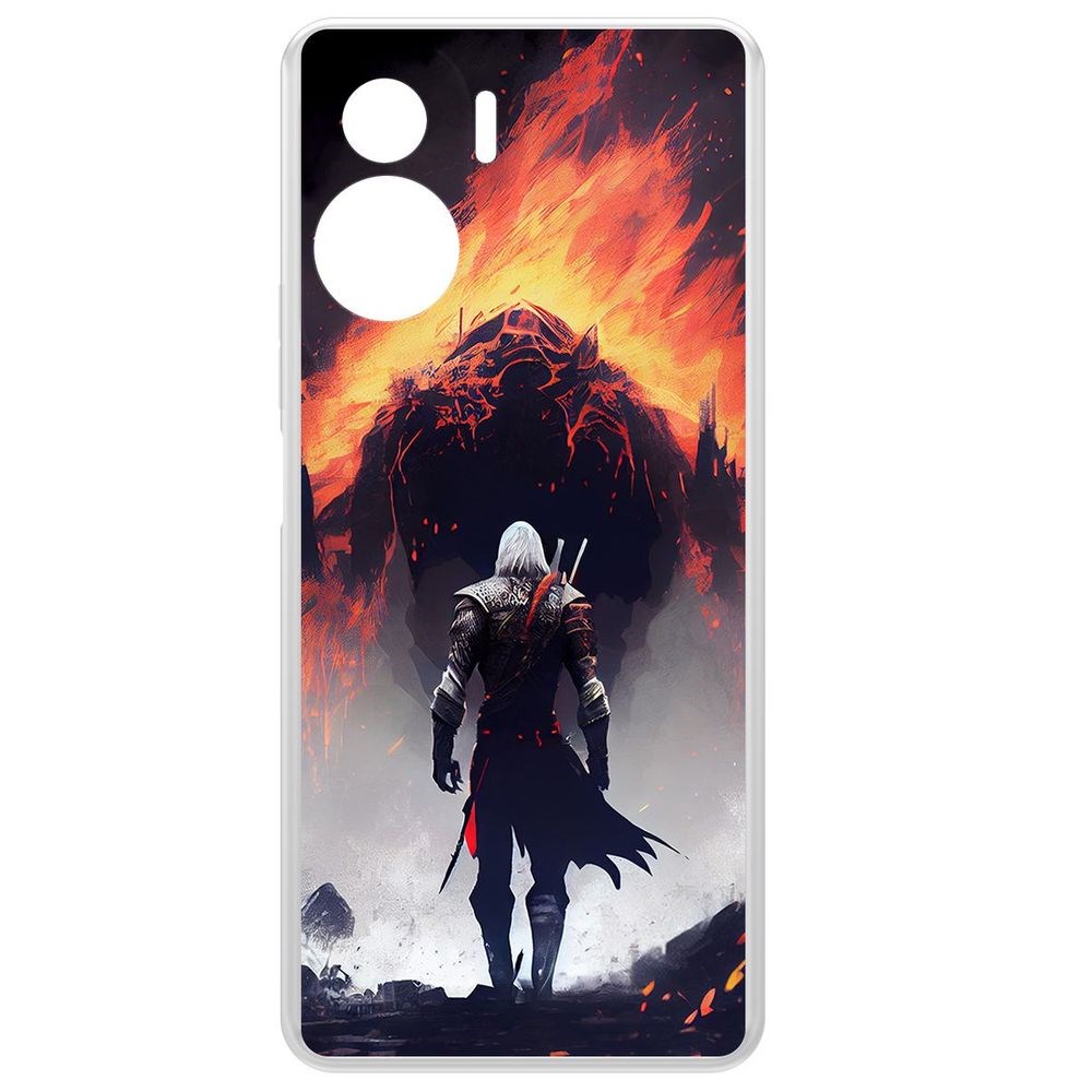 

Чехол-накладка Krutoff Clear Case Ведьмак. Геральт для Honor X50i, Прозрачный