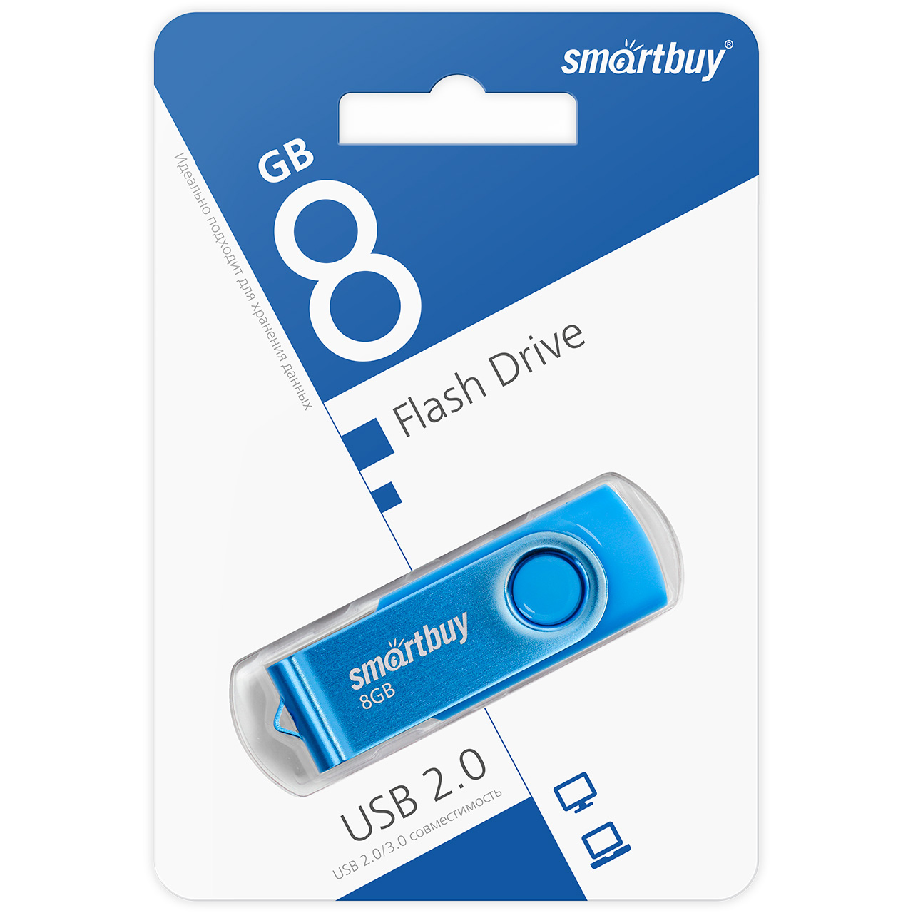 

Карта памяти SmartBuy USB 8Гб SB008GB2TWB (SB008GB2TWB), SB008GB2TWB