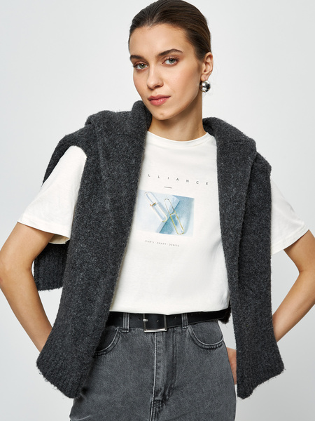 

Футболка женская ZARINA 2462520440 белая S, 2462520440