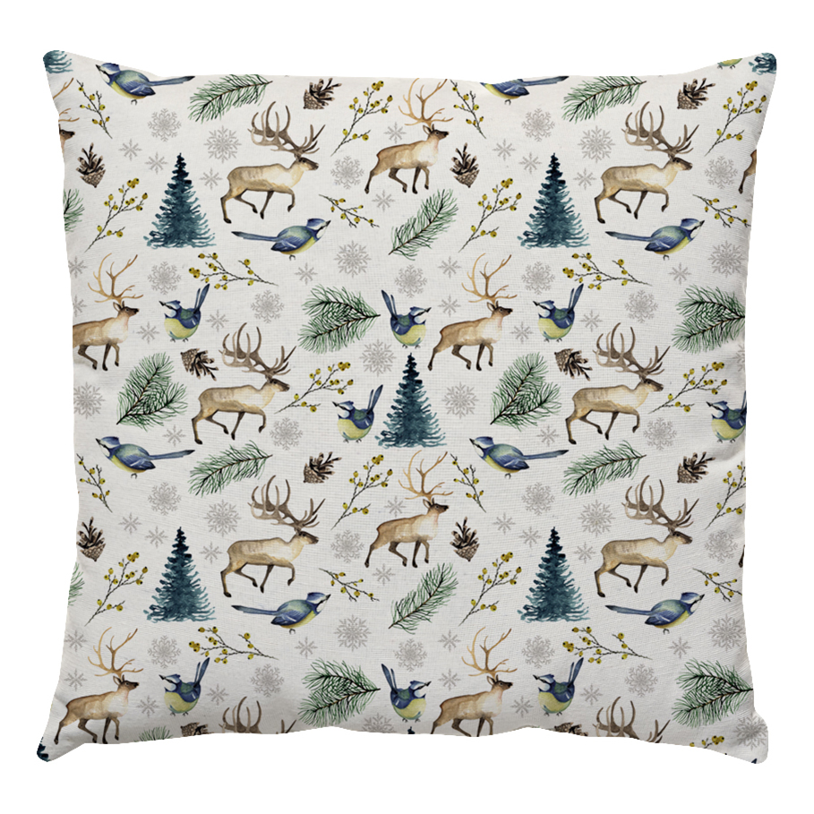 Подушка Nat Лесной олень декоративная 40 х 40 см