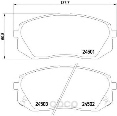 

Тормозные колодки Textar передние дисковые для Kia Carens 2006- 2450101