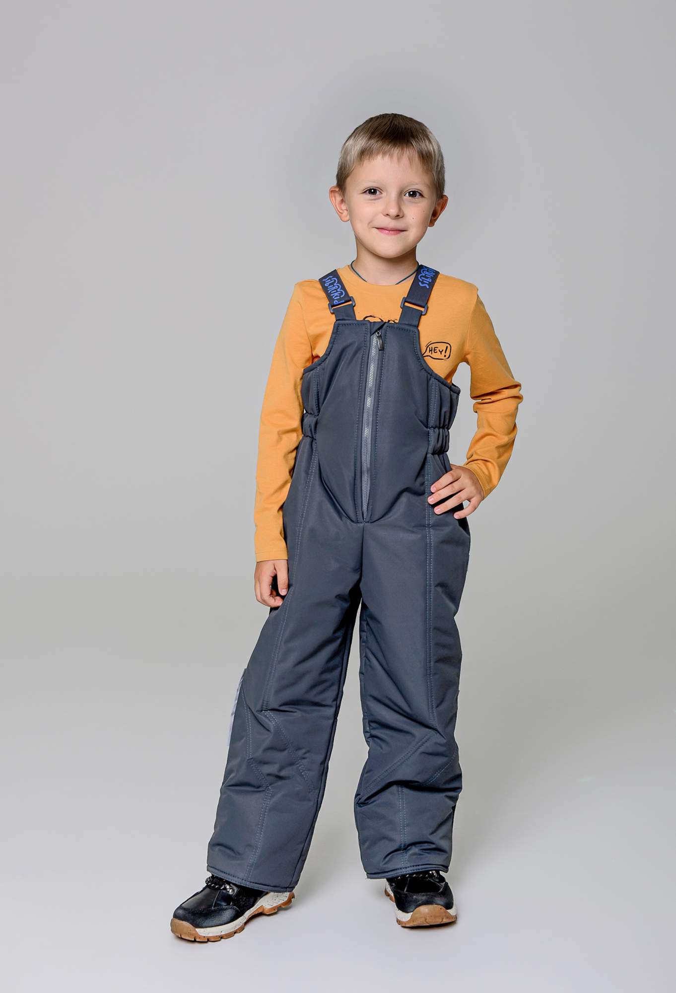 

Полукомбинезон детский Sibirikids S246В/01, серый, 134, S246В