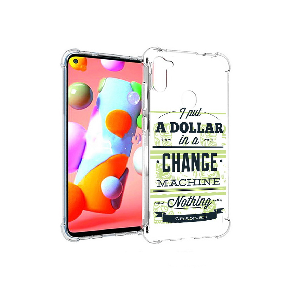 

Чехол MyPads Tocco для Samsung Galaxy A11 доллар надпись (PT149913.480.336), Прозрачный, Tocco