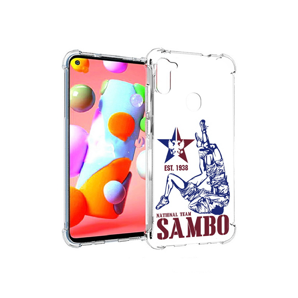 

Чехол MyPads Tocco для Samsung Galaxy A11 единоборства самбо (PT149913.480.344), Прозрачный, Tocco