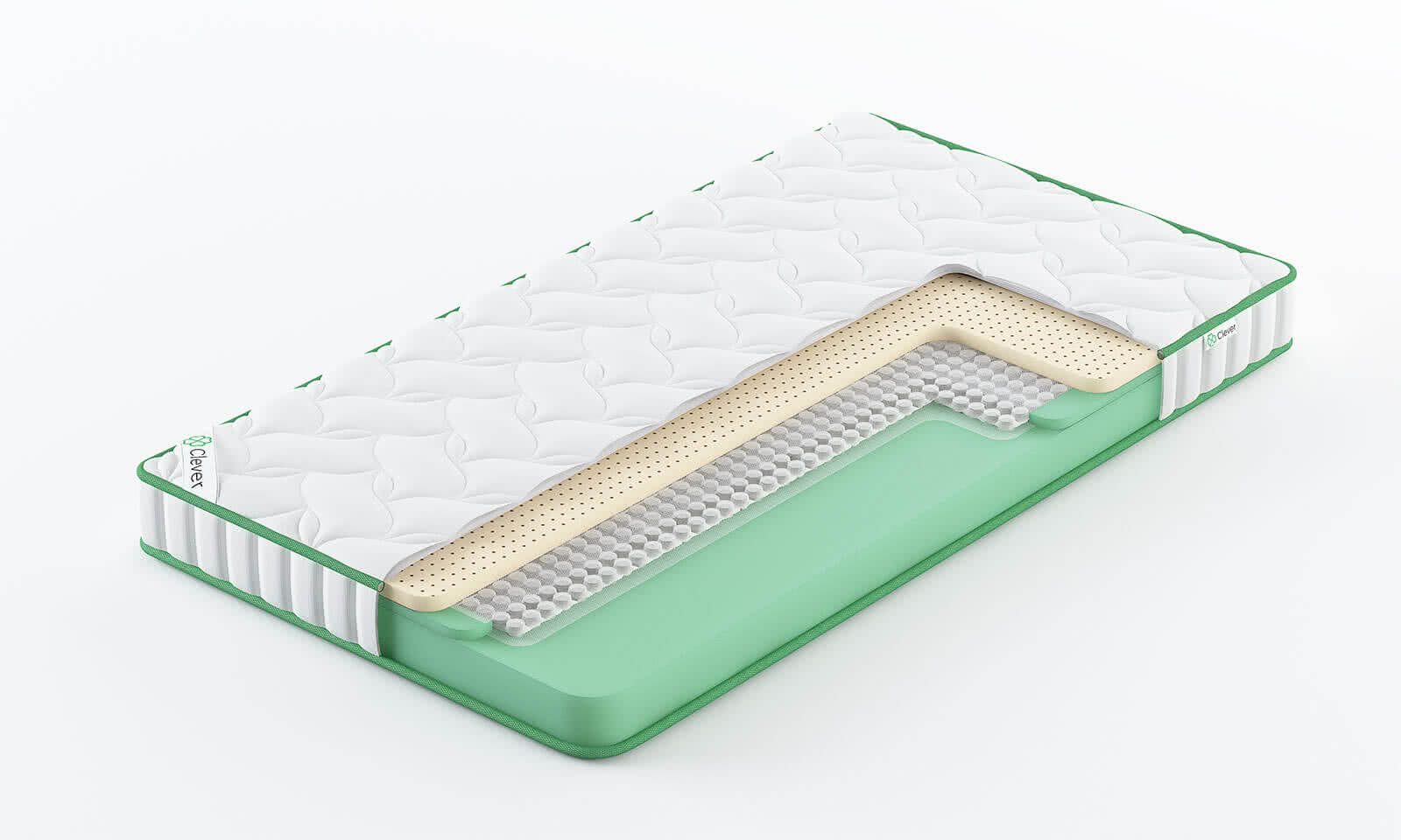 

Матрас Clever CloudFlex Slim 195x195, Белый, CloudFlex Slim