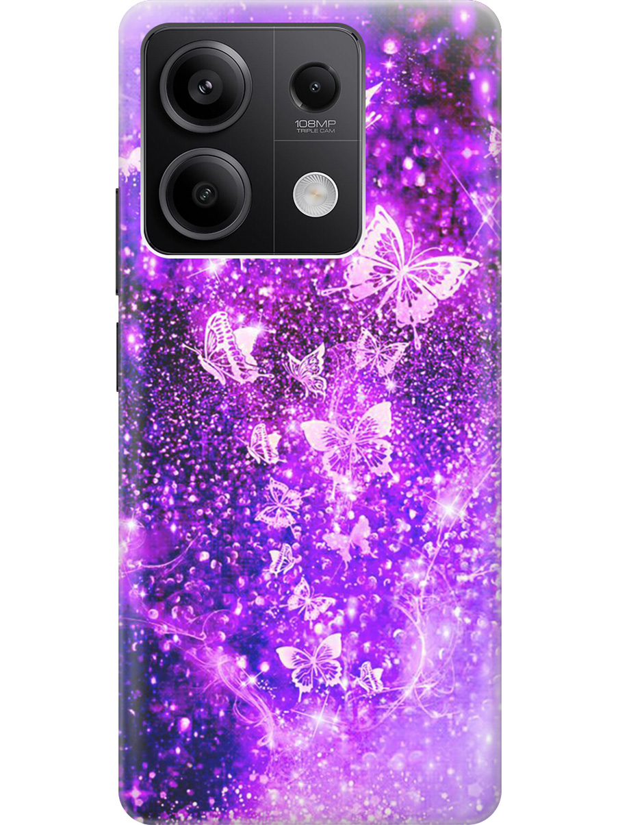 

Силиконовый чехол на Xiaomi Redmi Note 13 5g с рисунком "Котик и нитки", Фиолетовый;черный, 20012076