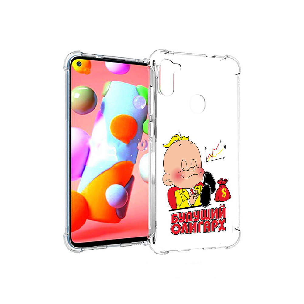 

Чехол MyPads Tocco для Samsung Galaxy A11 Будущий олигарх (PT149913.480.37), Прозрачный, Tocco