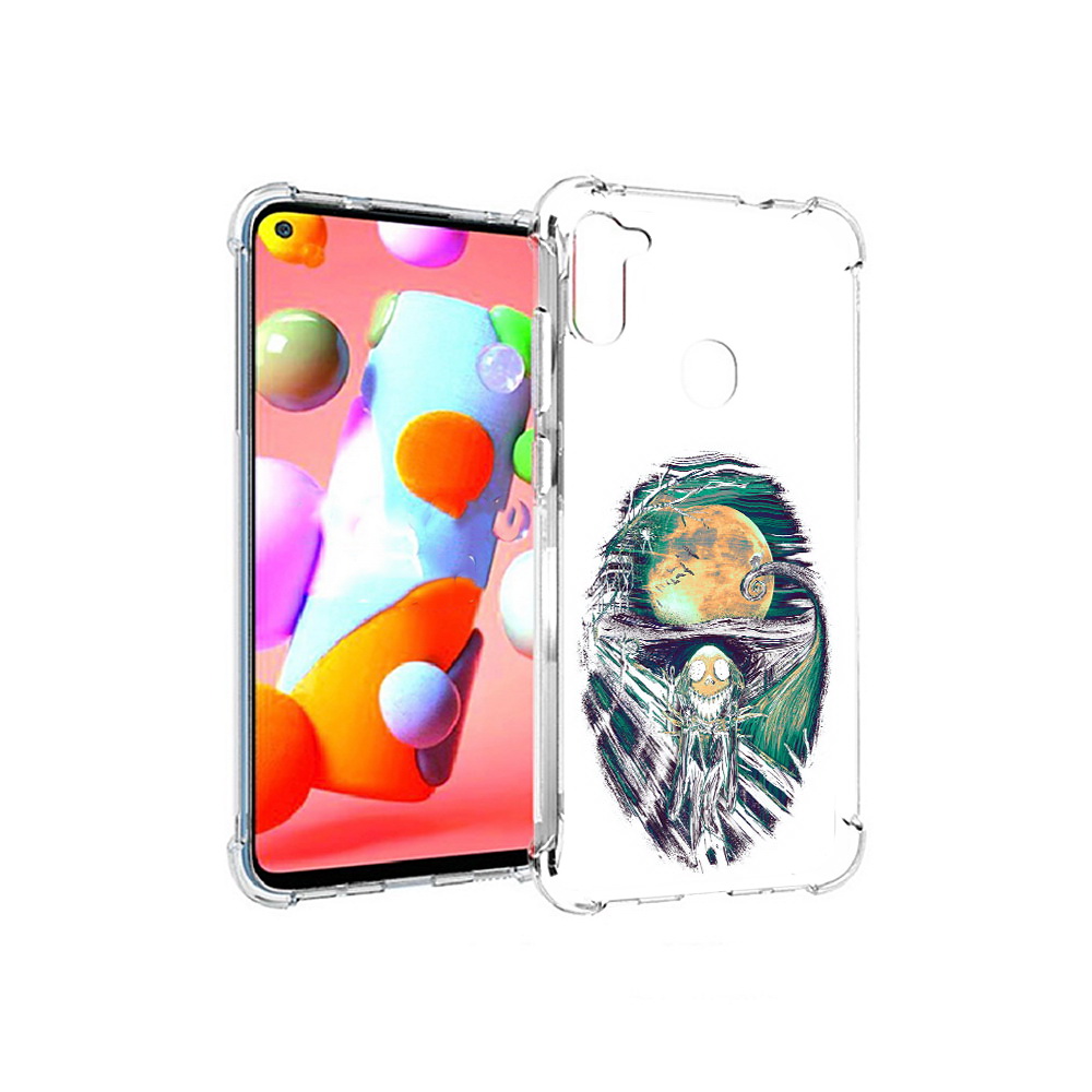 

Чехол MyPads Tocco для Samsung Galaxy A11 зубастое существо абстракция (PT149913.480.370), Прозрачный, Tocco
