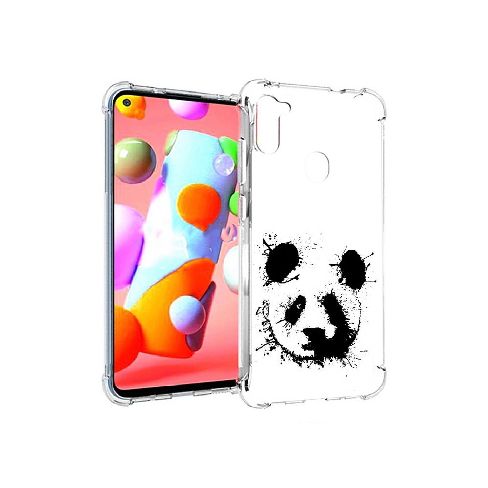 

Чехол MyPads Tocco для Samsung Galaxy A11 клякса-панда (PT149913.480.389), Прозрачный, Tocco