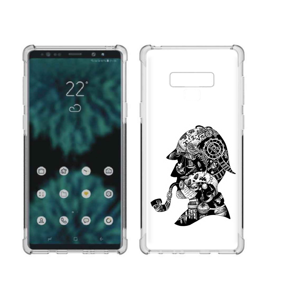 

Чехол MyPads Tocco для Samsung Galaxy Note 9 мужчина с трубкой абстракция, Прозрачный, Tocco