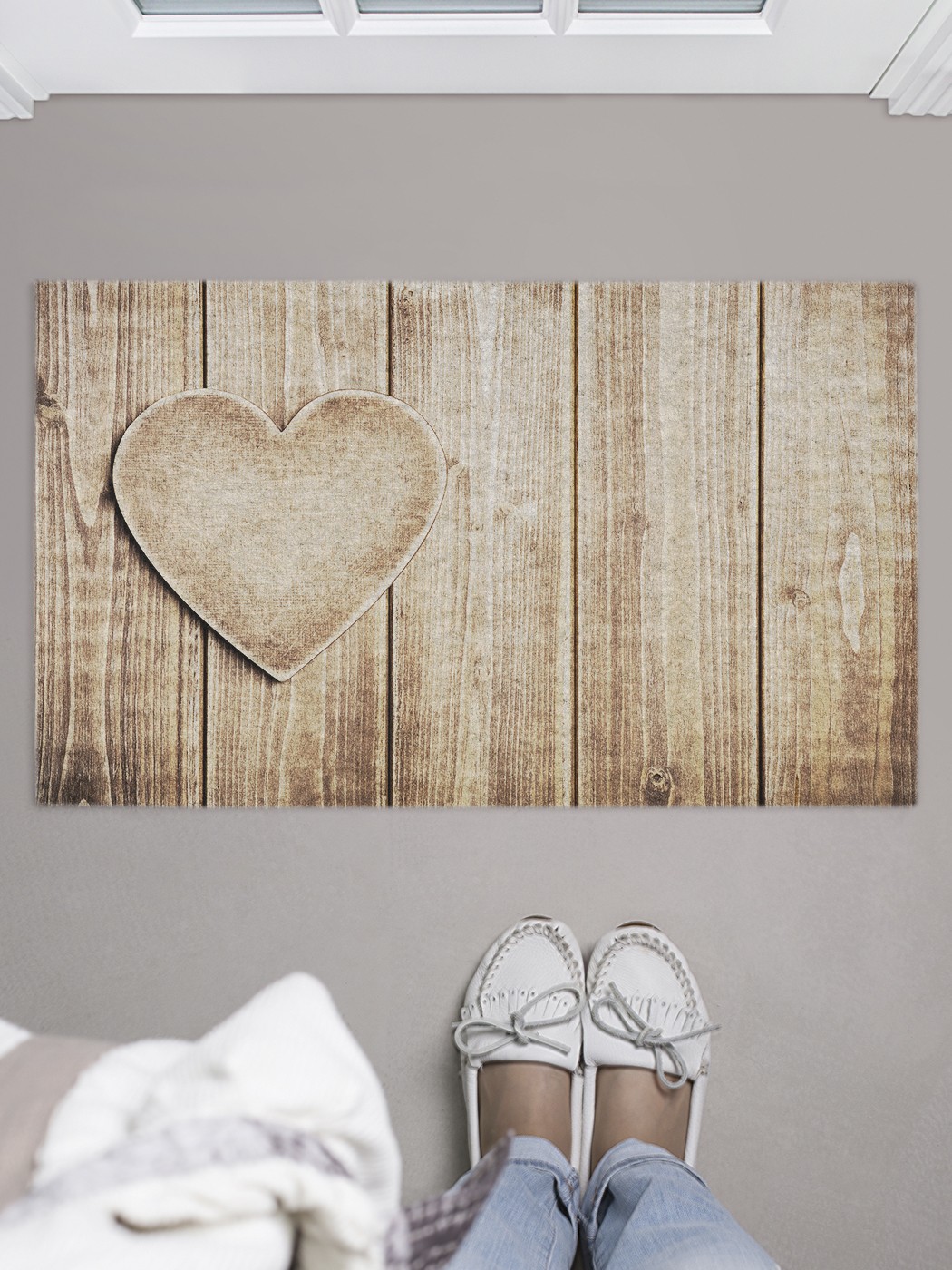 

Придверный коврик в прихожую для обуви, на резиновой основе, 75x45 см door_43452 JoyArty