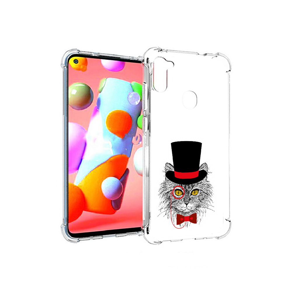 Чехол MyPads Tocco для Samsung Galaxy A11 кот в шляпе (PT149913.480.397)