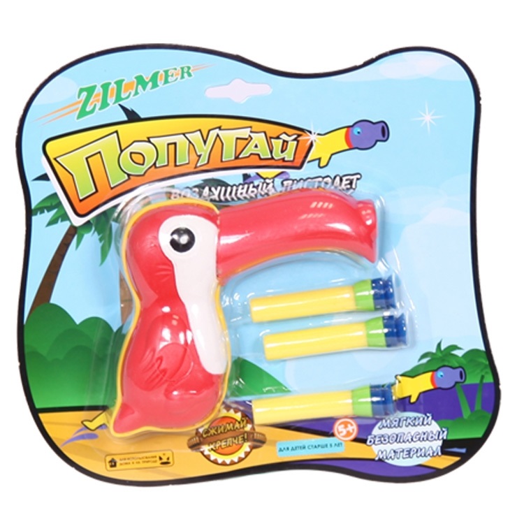 

Zilmer воздушный пистолет "Попугай" (3пули с присосками) Zilmer