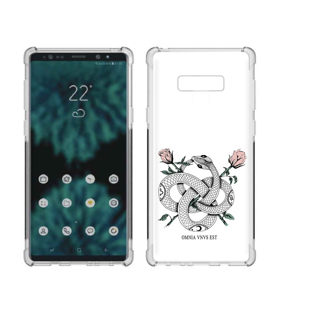 

Чехол MyPads Tocco для Samsung Galaxy Note 9 нарисованная змея абстракция, Прозрачный, Tocco