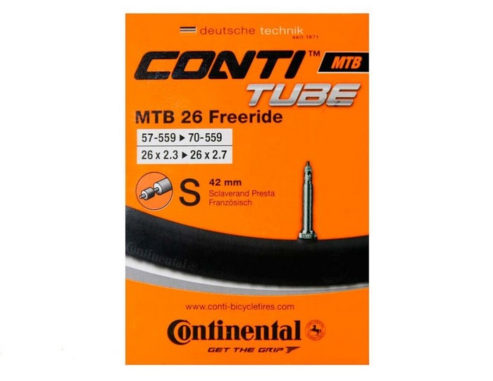

Камера Continental MTB 26" Freeride 26x2.3-2.7 Presta 42 26