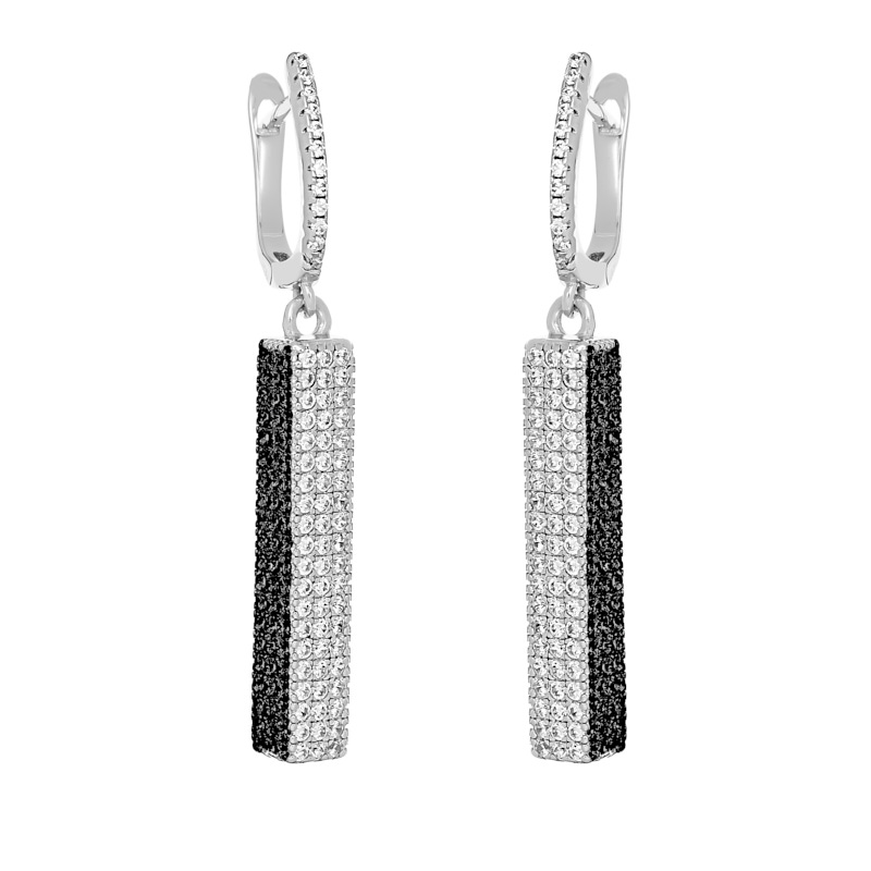 фото Серьги из серебра с swarovski danaya mp-e01225-x-wb-x-x-bw