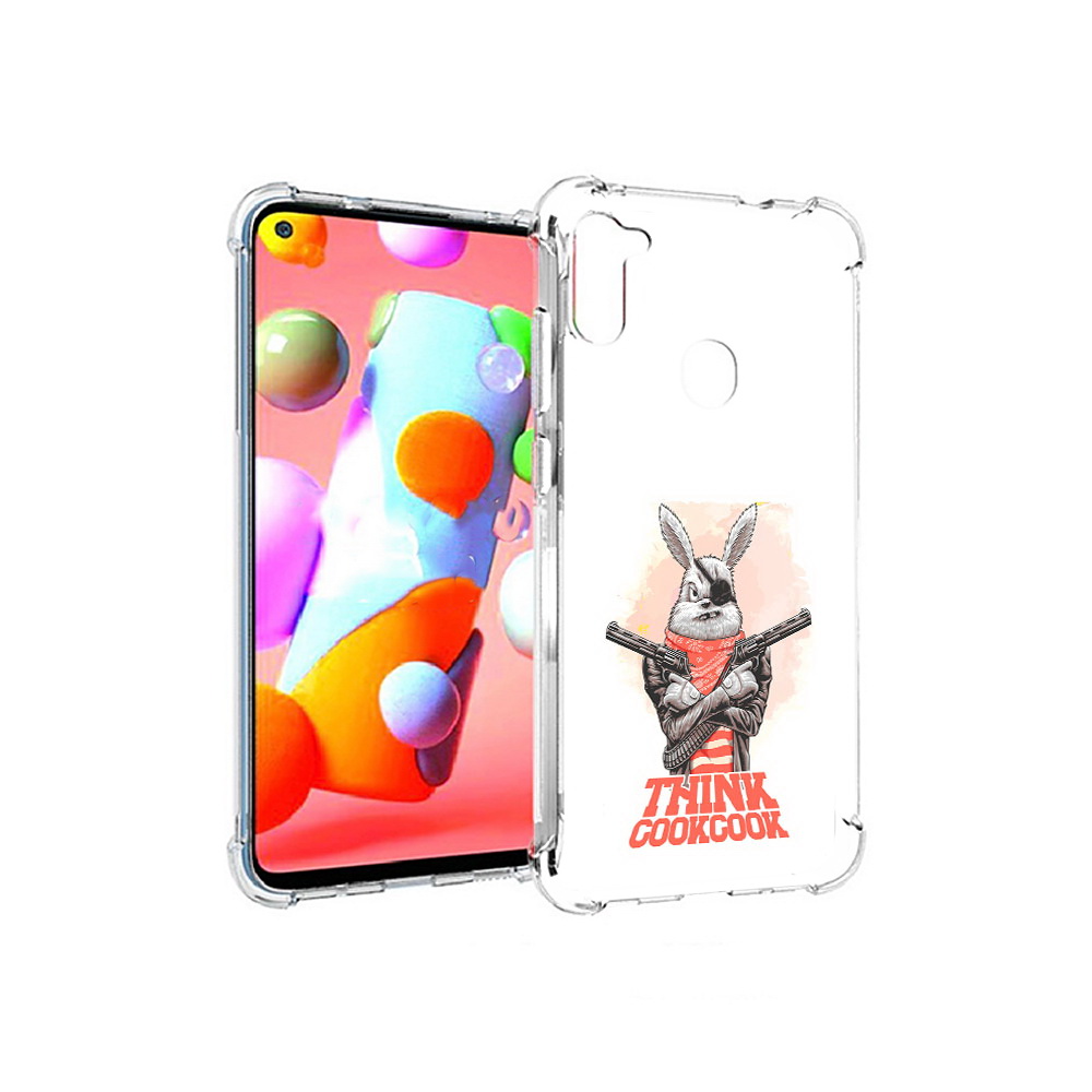 

Чехол MyPads Tocco для Samsung Galaxy A11 кролик пират (PT149913.480.419), Прозрачный, Tocco