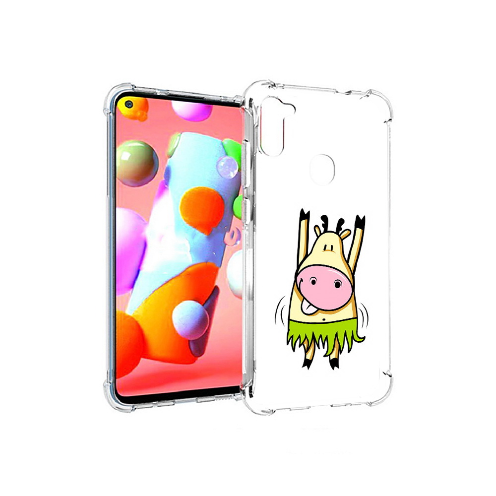 

Чехол MyPads Tocco для Samsung Galaxy A11 Веселая корова (PT149913.480.42), Прозрачный, Tocco