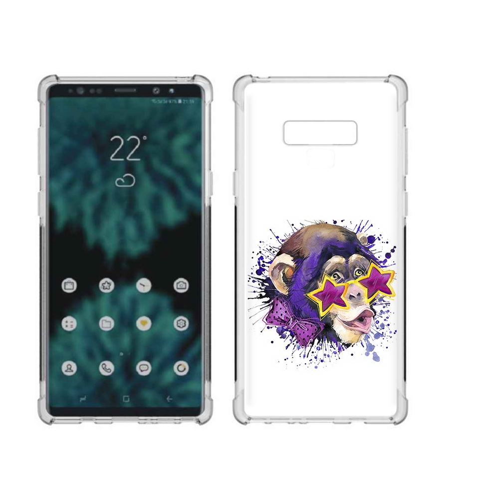 

Чехол MyPads Tocco для Samsung Galaxy Note 9 обезьяна в очках (PT115235.598.524), Прозрачный, Tocco