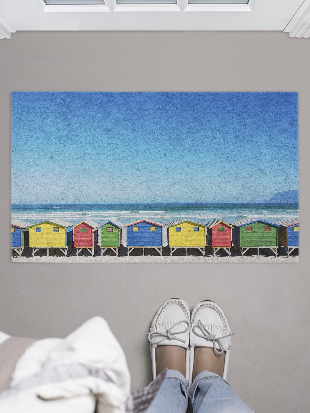 

Придверный коврик в прихожую для обуви, на резиновой основе, 75x45 см door_43504 JoyArty