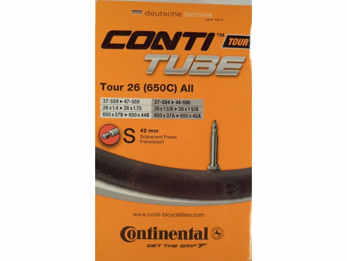 

Камера Continental Tour 26" 650C All 26x1.4-1.75 650x37B/650x44B Presta42 26