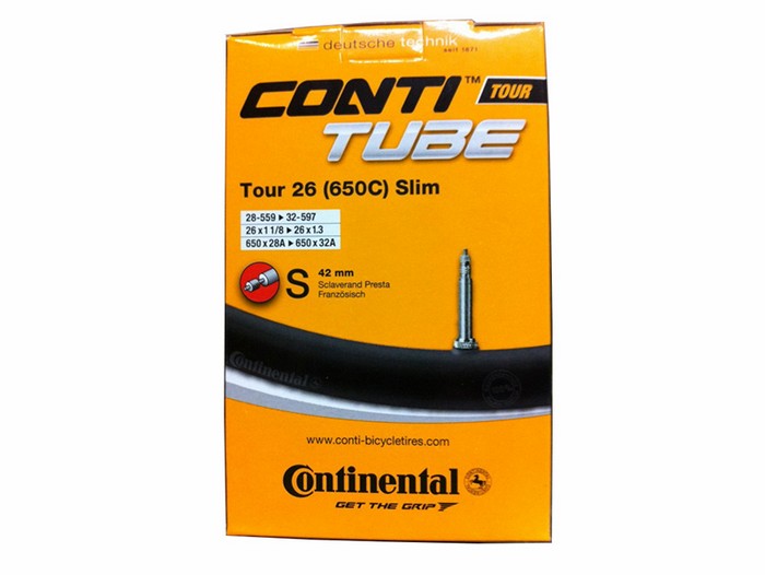

Камера Continental Tour 26" 650C Slim 26X1-1/8-1.30 650x28A/650x32A Presta 42 26