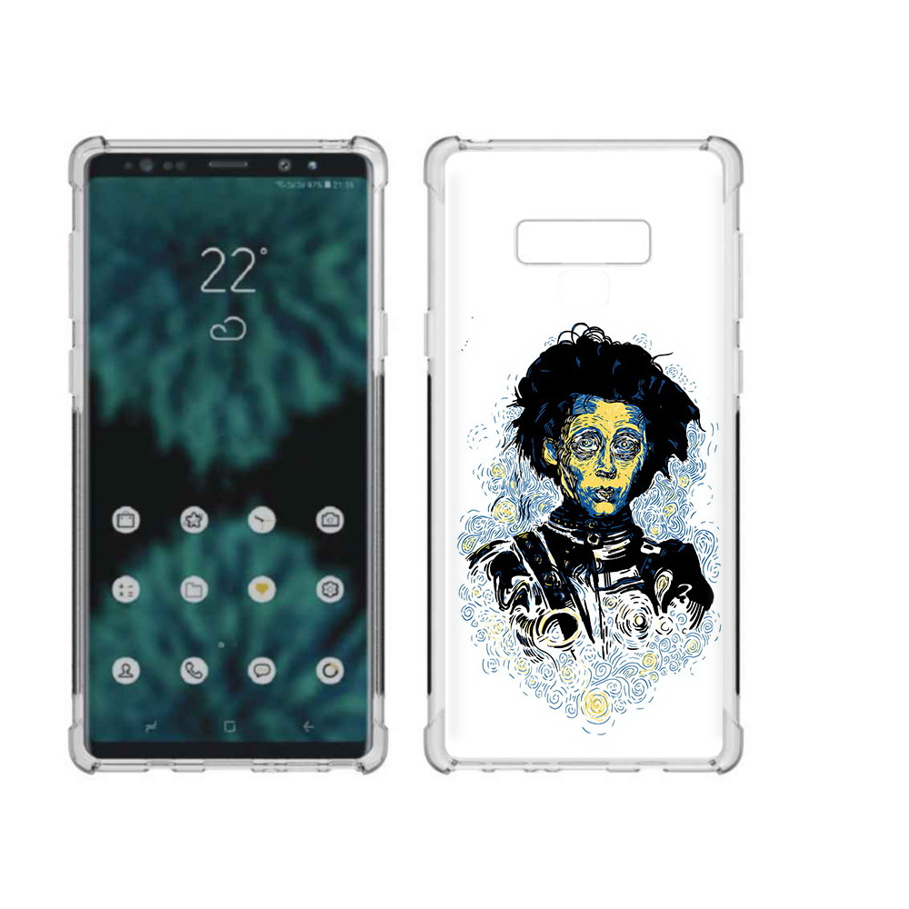 

Чехол MyPads Tocco для Samsung Galaxy Note 9 парень черно-белый абстракция, Прозрачный, Tocco