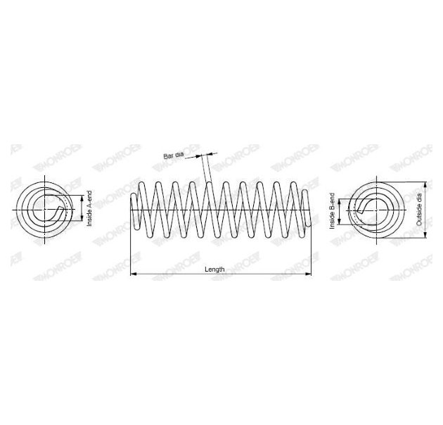 

Пружина подвески передн FORD: MONDEO 1.8/2.0 00-07, MONDEO седан 1.8/2.0 00-07, MONDEO 1.8