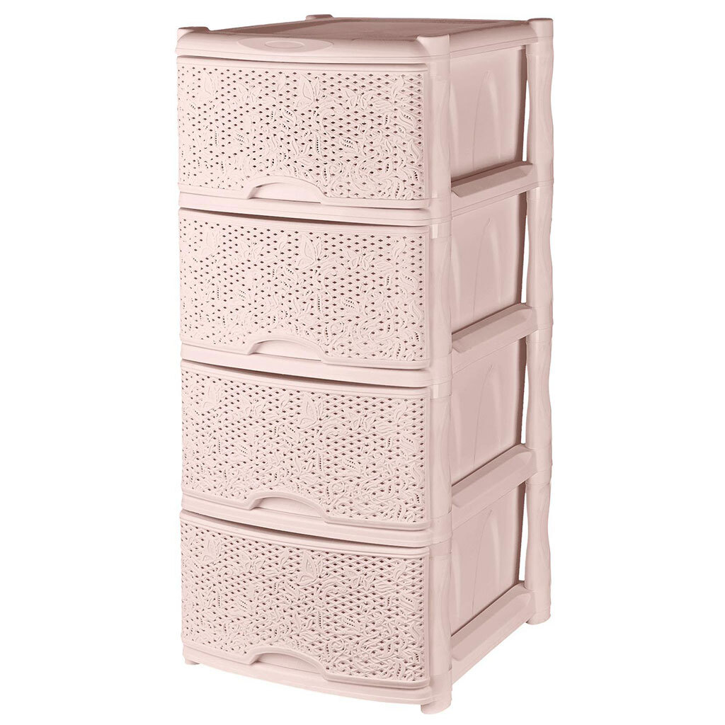 

Комод 4-х секц. KL377112005 Keeplex Fiori 48х41х94,5см пластик беж.