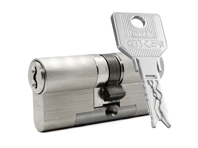 

Цилиндр EVVA 3KS ключ-ключ (размер 76х31 мм) - Никель (5 ключей), Серебристый