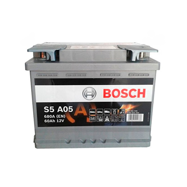 

Аккумуляторная батарея 19.5/17.9 Евро 60ah 680a 242/175/190 Agm BOSCH 0092S5A050