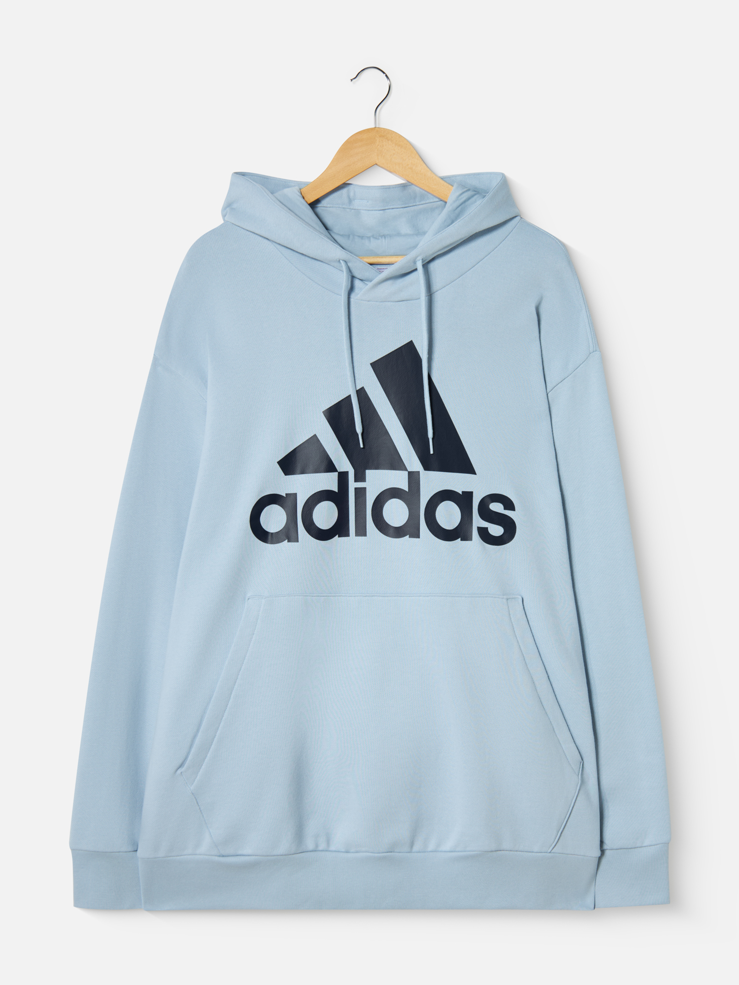 Худи мужское Adidas Essentials Big Logo Hoodie IS1352 голубое 3XL