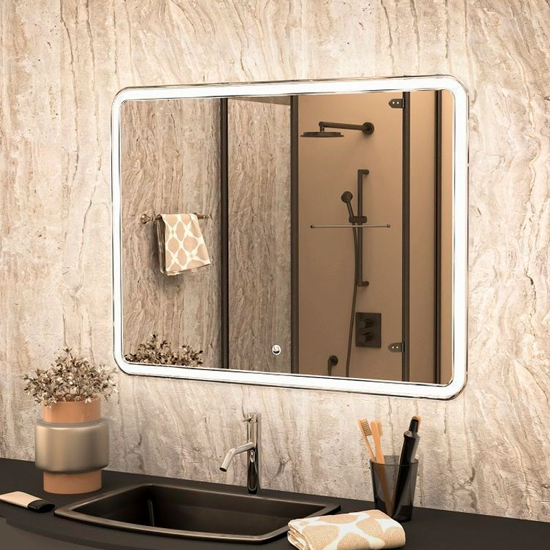 Зеркало Art&Max Vita 100 AM-Vit-1000-800-DS-F с подсветкой, белый