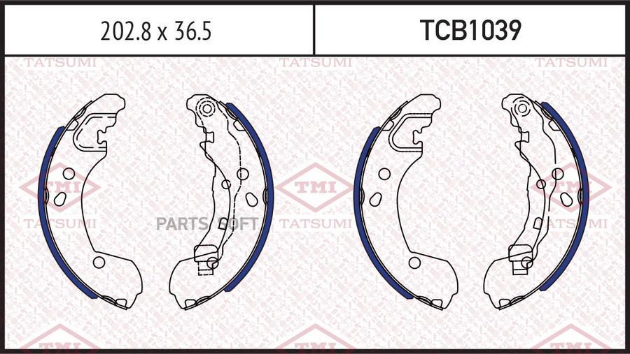 

Колодки Тормозные Барабанные 7701208357 Tatsumi^Tcb1039 TMI TATSUMI арт. TCB1039