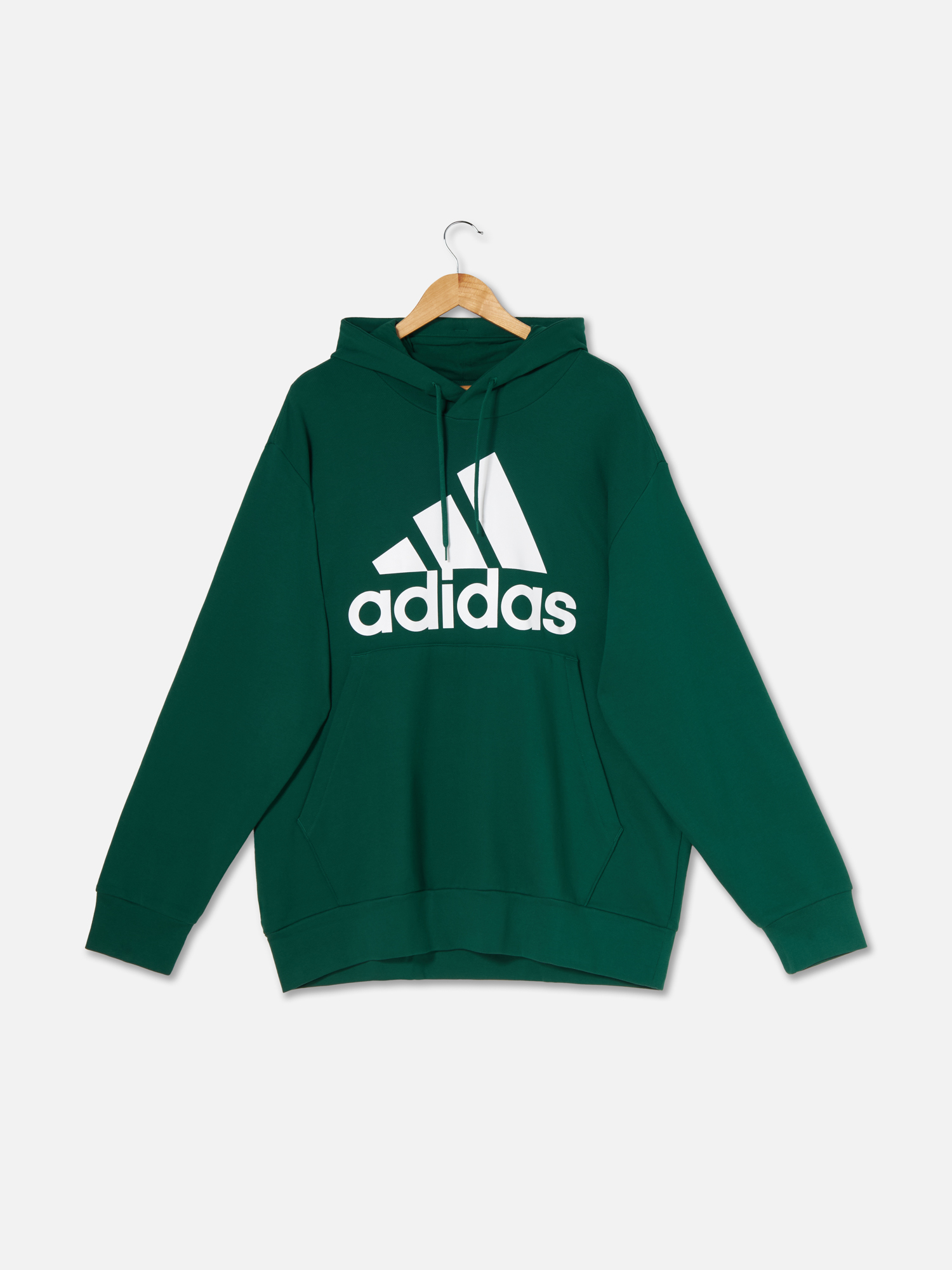 Худи мужское Adidas Essentials Big Logo Hoodie IS1354 зеленое 2XL