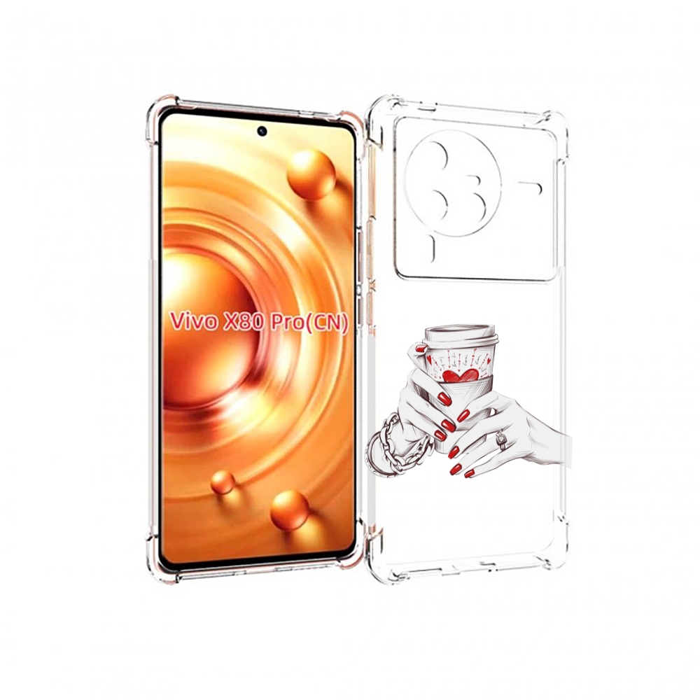 

Чехол MyPads Любовный-стакан для Vivo X80 Pro, Прозрачный, Tocco