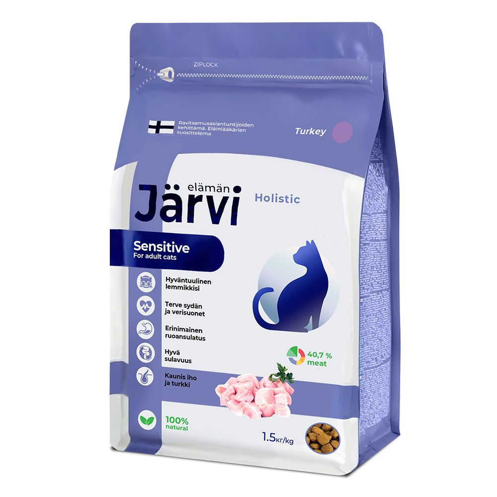 

Сухой корм Jarvi с индейкой для чувствительного пищеварения кошек 1,5 кг