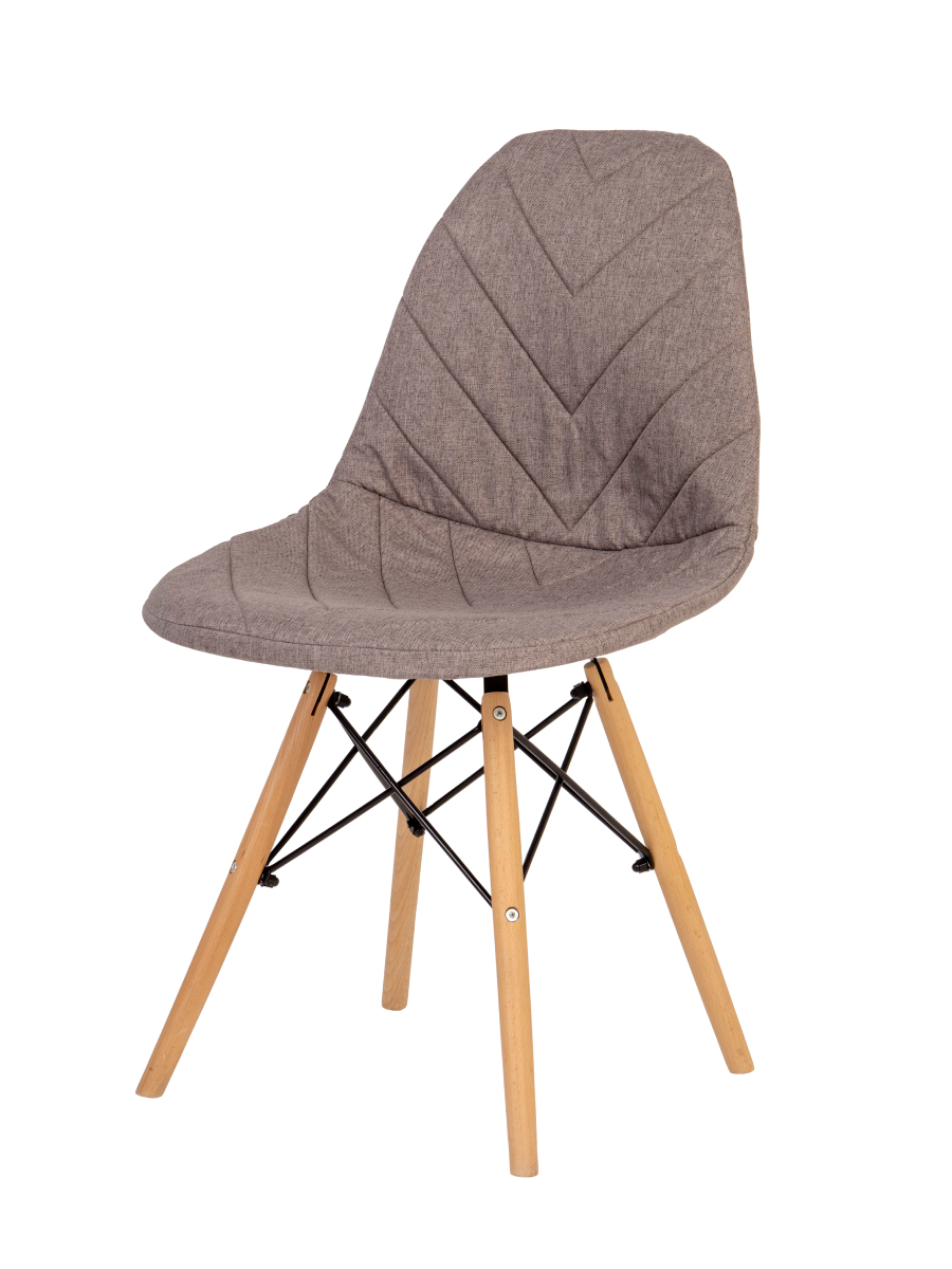 Чехол LuxAlto на стул со спинкой Eames, Aspen, Giardino, Серо-бежевый, 2 шт. (11524)
