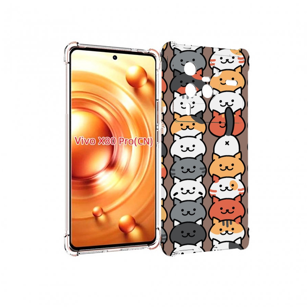 

Чехол MyPads Найди-кота для Vivo X80 Pro, Прозрачный, Tocco