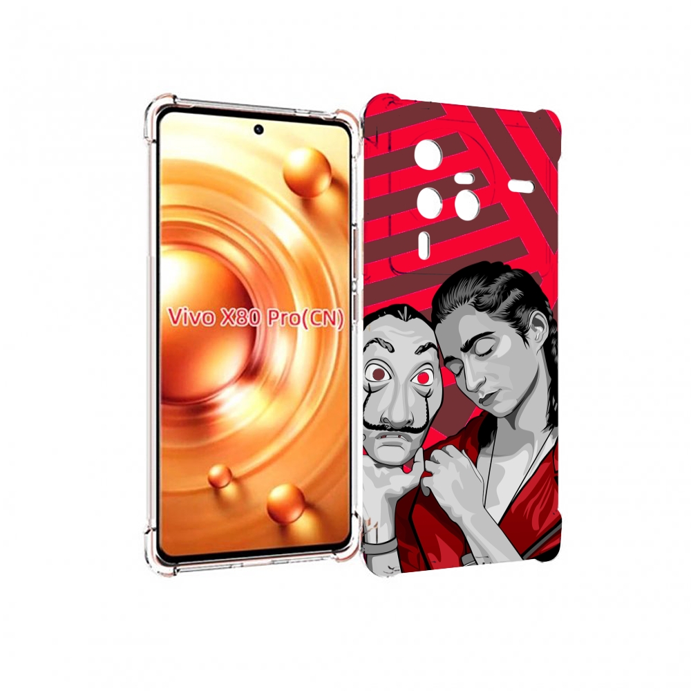 

Чехол MyPads Найроби-бумажного-дома для Vivo X80 PRO, Прозрачный, Tocco
