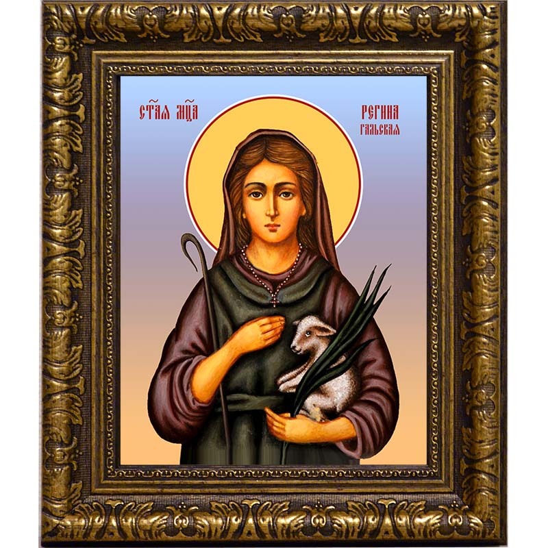 

Регина Отонская (Гальская) дева, мученица. Икона на холсте.