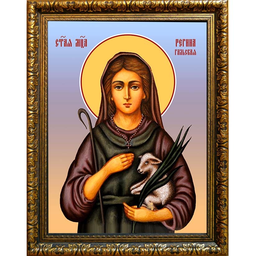 

Регина Отонская (Гальская) дева, мученица. Икона на холсте.
