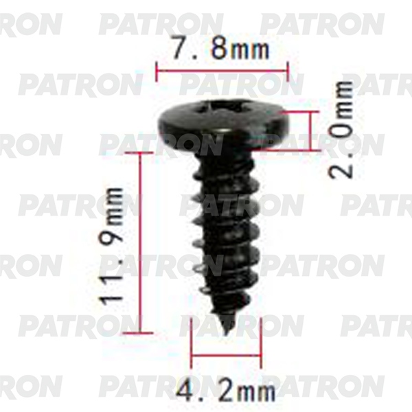 фото Саморез toyota применяемость: саморез 4.2x12mm patron p372146