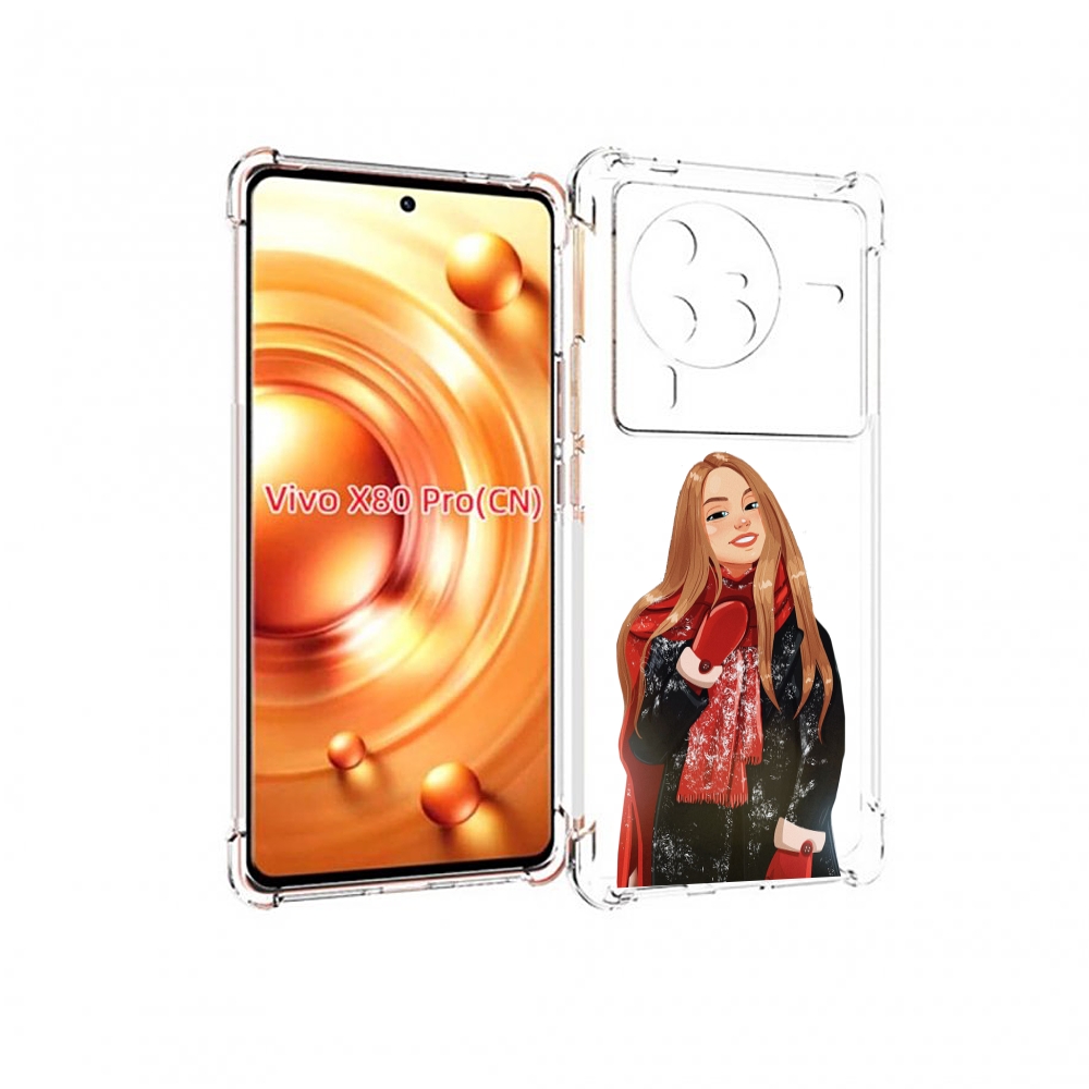 

Чехол MyPads Новогодний-зимний-арт женский для Vivo X80 PRO, Прозрачный, Tocco