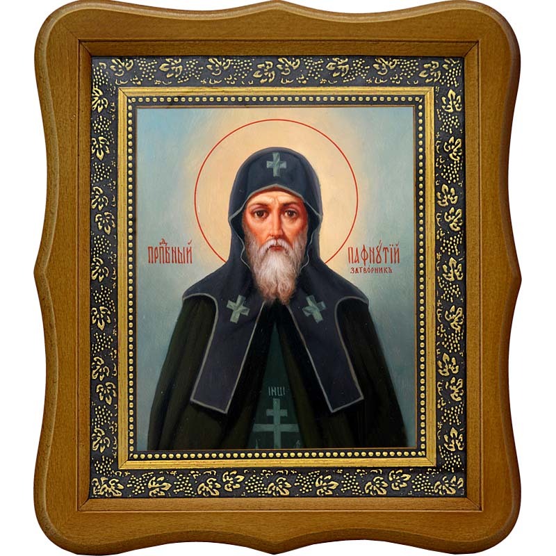 

Пафнутий Печерский, преподобный затворник. Икона на холсте.