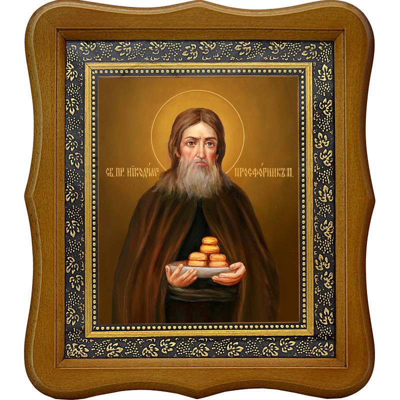 

Никодим Печерский, преподобный просфорник. Икона на холсте.